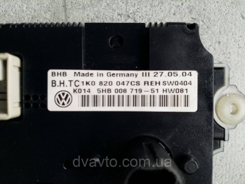Блок керування пічкою Volkswagen Caddy 1K0820047CS 1K0820047CS фото